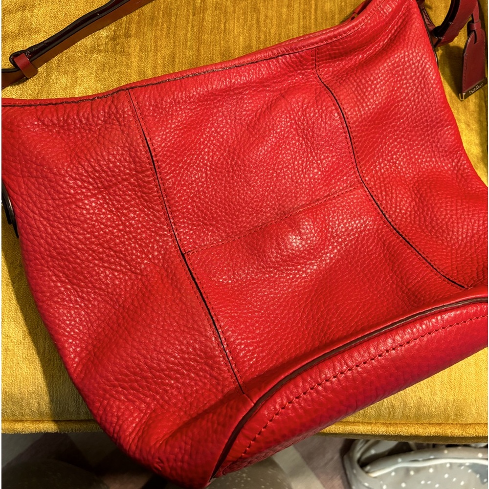 Red Leather Cole Haan hobo style purse